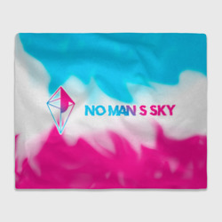 No Man's Sky neon gradient style: надпись и символ – Плед 3D с принтом купить со скидкой в -14%