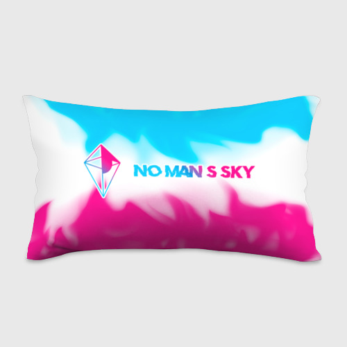 Подушка 3D антистресс No Man's Sky neon gradient style: надпись и символ