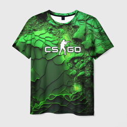 Мужская футболка 3D CS GO green  abstract