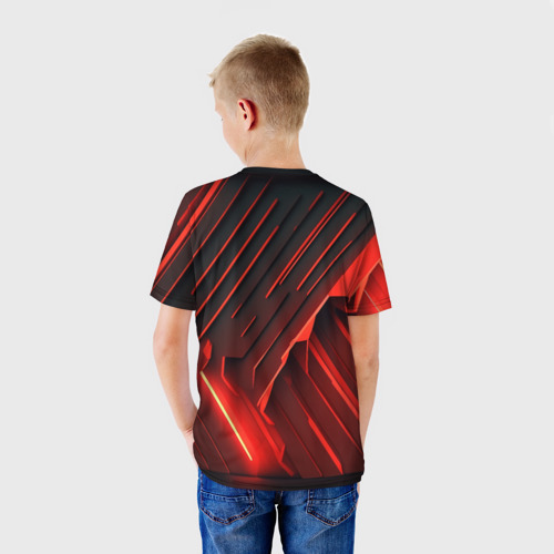 Детская футболка 3D CS GO red neon, цвет 3D печать - фото 4