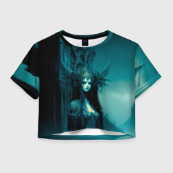 Женская футболка Crop-top 3D Призрачная ведьма