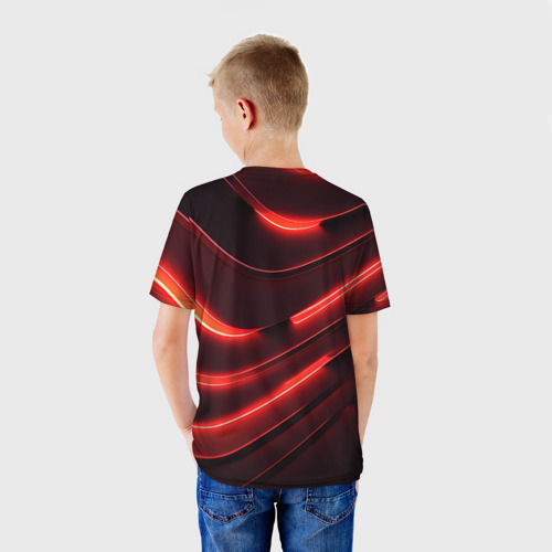 Детская футболка 3D CS GO red  neon, цвет 3D печать - фото 4