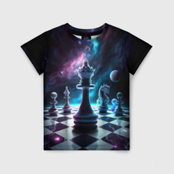 Детская футболка 3D Космические шахматы