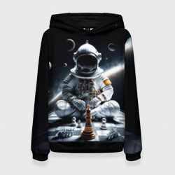Женская толстовка 3D Космонавт и шахматы