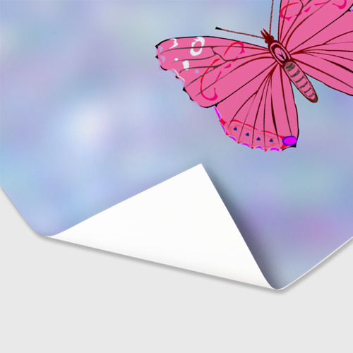 Бумага для упаковки 3D Розовая бабочка - фото 3
