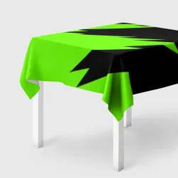 Скатерть 3D Черно-зеленый узор