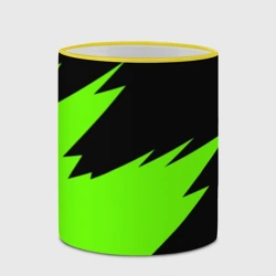 Кружка с полной запечаткой Черно-зеленый узор - фото 2