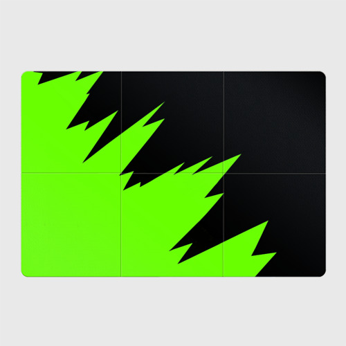 Магнитный плакат 3Х2 Черно-зеленый узор