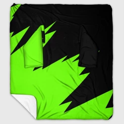 Плед с рукавами Черно-зеленый узор