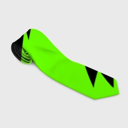 Галстук 3D Черно-зеленый узор