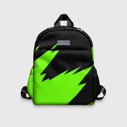 Детский рюкзак 3D Черно-зеленый узор