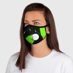 Маска из неопрена Черно-зеленый узор - фото 2