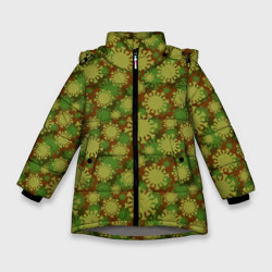 Зимняя куртка для девочек 3D Вирус - камуфляж