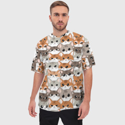 Мужская футболка oversize 3D Паттерн милые котики - фото 2