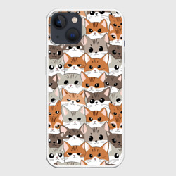 Паттерн милые котики – Чехол для iPhone 13 с принтом купить