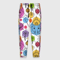 Мужские брюки 3D Индийские слоники