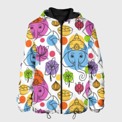 Мужская куртка 3D Индийские слоники