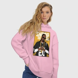 Женское худи Oversize хлопок Snoop dogg с цепями - фото 2