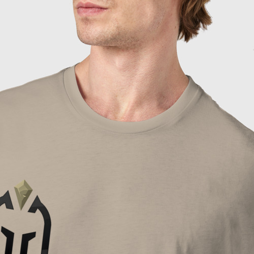 Мужская футболка хлопок Gaimin Gladiators в кармане, цвет миндальный - фото 6