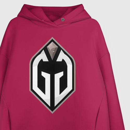 Женское худи Oversize хлопок Gaimin Gladiators logo, цвет маджента - фото 3