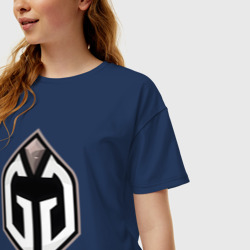 Женская футболка хлопок Oversize Gaimin Gladiators logo - фото 2