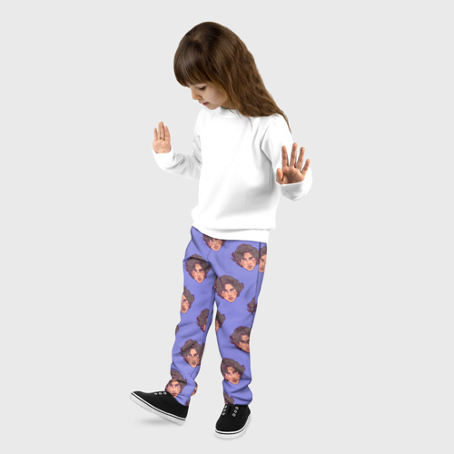Детские брюки 3D с принтом Тимоти Шаламе узор, фото на моделе #1