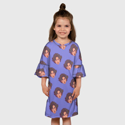 Детское платье 3D Тимоти Шаламе узор - фото 2