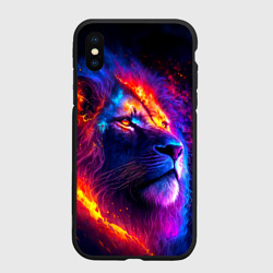 Чехол для iPhone XS Max матовый Космический галактический лев