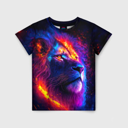 Детская футболка 3D Космический галактический лев
