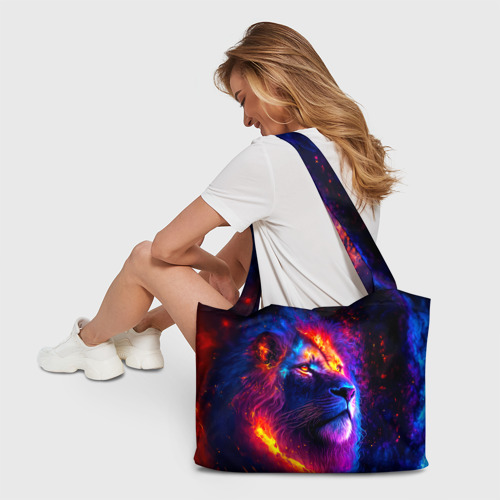 Пляжная сумка 3D Космический галактический лев - фото 6