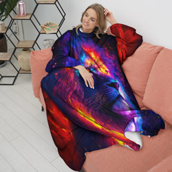 Плед с рукавами Космический галактический лев - фото 2