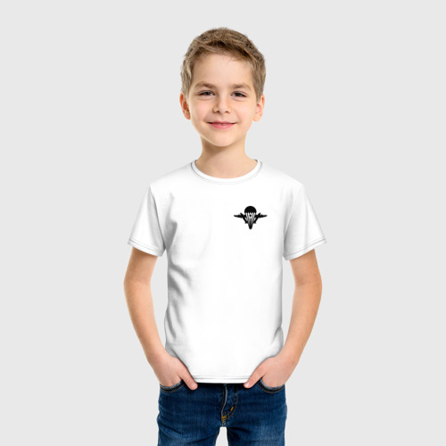 Детская футболка хлопок ВДВ символ логотип, цвет белый - фото 3