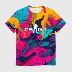 Мужская футболка 3D Counter Strike Go Logo Color
