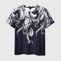 Мужская футболка 3D Щупальца - осьминог