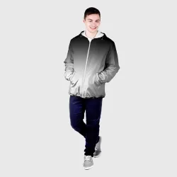 Мужская куртка 3D Black and white gradient - фото 2
