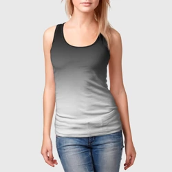 Женская майка 3D Black and white gradient - фото 2