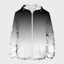 Мужская куртка 3D Black and white gradient