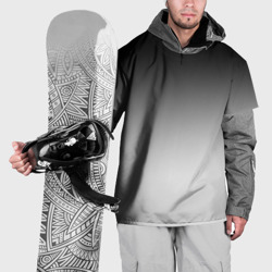 Накидка на куртку 3D Black and white gradient