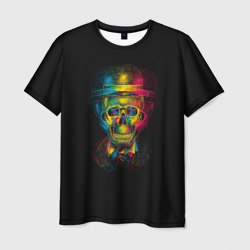 Мужская футболка 3D Трехцветный череп