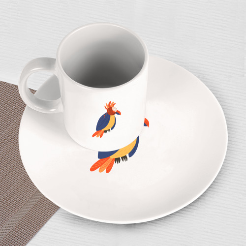 Набор: тарелка + кружка Веселый попугай - фото 3