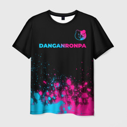 Мужская футболка 3D Danganronpa - neon gradient: символ сверху