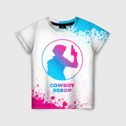 Детская футболка 3D Cowboy Bebop neon gradient style