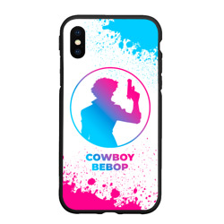 Чехол для iPhone XS Max матовый Cowboy Bebop neon gradient style