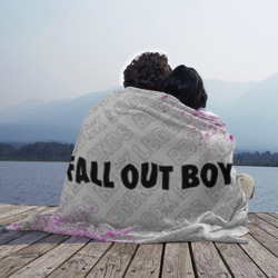 Плед 3D Fall Out Boy rock Legends: надпись и символ - фото 2