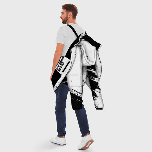 Мужская зимняя куртка 3D Twenty One Pilots и рок символ на светлом фоне, цвет черный - фото 5