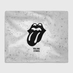 Плед 3D Rolling Stones glitch на светлом фоне