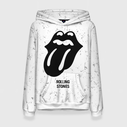 Женская толстовка 3D Rolling Stones glitch на светлом фоне, цвет 3D печать