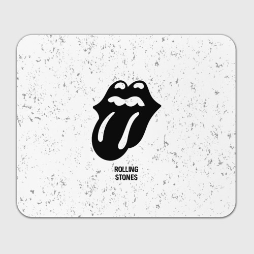 Прямоугольный коврик для мышки Rolling Stones glitch на светлом фоне