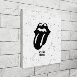 Холст квадратный Rolling Stones glitch на светлом фоне - фото 2