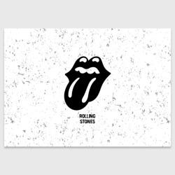 Поздравительная открытка Rolling Stones glitch на светлом фоне